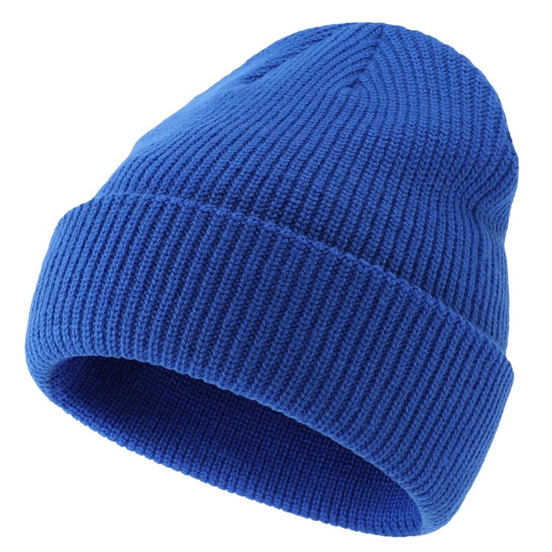 Connectyle Outdoor Classic Bassic Men 's Warm Winter Hats Daily Thick Knit Cuff Beanie Cap Blue, 55 60cm - Image 2
